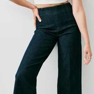 SPANXshape™ EveryWear Cropped Wide-Leg Jeans in Raw Indigo - MEDIUM